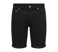 ONLY & SONS Onsply Jog Blk 0280 PIM Dnm Shorts Noos Pantalones Cortos Vaqueros, Black Denim, XXL Hombres