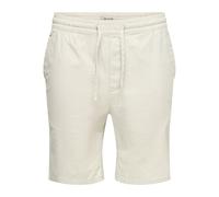 ONLY & SONS Onsreid Slim 0571 Slub - Pantalones Cortos, Forro Plateado., L