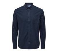 ONLY & SONS Onsroad Life Reg Melange LS Camisa de Manga Larga para Hombre, Azul Marino, XXL