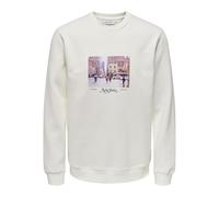 ONLY & SONS Onsrobert Reg Photo Crew Neck Swt Vd Sudadera, Cloud Dancer, L para Hombre