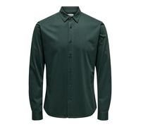 ONLY & SONS ONSROBIN Button Under LS - Camiseta elástica, Verde Oscuro, M