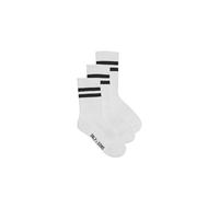 ONLY & SONS ONSRODY STRIPE 3-PACK TENIS SOCK NOOS, Blanco/rayas: 2 tiras negras, 39-42