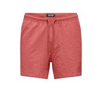 ONLY & SONS Onsted Life Solid Seersucker Swim Noos Bañador Corto, Dusty Cedar, XL Hombres