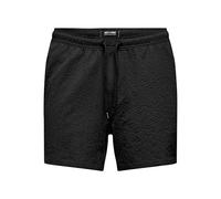 ONLY & SONS Onsted Life Solid Seersucker Swim Noos Bañador Corto, Negro, XL Hombres