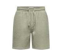 ONLY & SONS Onstel Savier Waffle Shorts 0326 0326-Pantalones Cortos, Laurel Oak, L Hombres