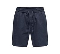 Only & Sons Onstel Washed 0007 Cot Lin Shorts Pantalones Cortos, Azul Marino Oscuro, XXL para Hombre