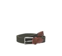 ONLY & SONS Onsthibaut - Cinturón trenzado sólido para hombre, color oliva oscuro, Numeric_95, verde oscuro, numeric_95