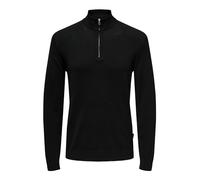 ONLY & SONS ONSWYLER Life LS Half Zip Knit suéter, Black, L de los Hombres