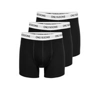 ONLY & SONS Pantalones Cortos para Hombre ONSFITZ, Negro/Detalle: Logotipo Negro de Cintura Blanca, L