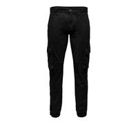 ONLY & SONS Pantalón Cargo Masculino ONSCAM Stage Cargo Cuff PK 6687, Negro 1, 34W x 34L