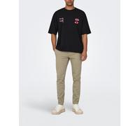 Only & Sons Pantalón casual de hombre slim fit. Marrón claro 33 / 32