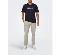 Only & Sons Pantalón chino de hombre slim fit. Gris 32 - Largo 34