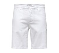 ONLY & SONS ONSMARK 0011 Cotton Linen Shorts Noos Pantalones Cortos Chinos, White, S para Hombre
