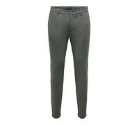 Only & Sons Pantalón chino 'Mark' color barro, Talla 34