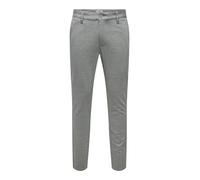 Only & Sons Pantalón chino 'Mark' gris / blanco, Talla 32