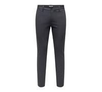 ONLY & SONS Pantalón Onsmark Slim Check 020960, Azul Oscuro, 28W / 32L