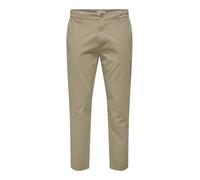 ONLY&SONS Pantalón de Hombre Chino Básico Cierre Cremallera Bolsillos Traseros Presilla de cinturón, Color:Beige, Talla de pantalón:33W / 34L, Largo de la Pierna: