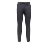 ONLY & SONS Pantalón Onsmark Slim Check 020960, Azul Oscuro, 28W / 32L