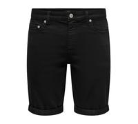 ONLY & SONS Onsply Jog Blk 0280 PIM Dnm Shorts Noos Pantalones Cortos Vaqueros, Black Denim, L Hombres