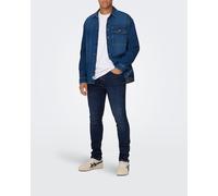 ONLY & SONS Vaqueros Ajustados para Hombre Onsloom Cintura Media Slim Fit Jeans, Dark Blue Denim 22026749, 32W / 32L
