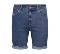 Only & Sons Pantalones Cortos de Mezclilla para Hombre, Azul, S