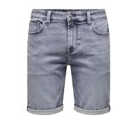 ONLY & SONS Pantalones Cortos de Mezclilla para Hombre, Medium Grey Denim, XL
