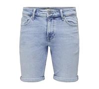 Only & Sons Pantalones Cortos para Hombre, Mezclilla De Color Azul Claro, M