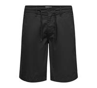 Only & Sons Pantalones Cortos para Hombre, Negro, XS