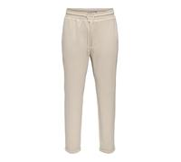 Only & Sons Pantalones Jogging cómodos con cordón y Bolsillos en Ajuste cómodo., Color:Beige-2, Talla de pantalón:L