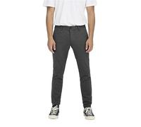 ONLY & SONS Pantalones Onsmark Tap Herringbone 2911 Noos, Negro, 36W x 34L para Hombre