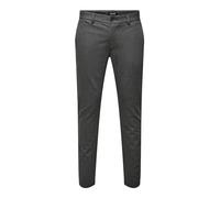Only & Sons Pantalones Onsmark Tap Herringbone 2911 Noos Pantalones, Hombre, Negro, 32W / 30L