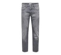 Only & Sons Pantalones Vaqueros de Hombre Regular Fit Pantalones Vaqueros Clásicos Lavados a la Piedra con Cierre ONSWEFT, Color:Gris Claro, Talla de pantalón:34W / 32L, Largo de la Pierna: