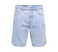 ONLY & SONS Shorts Onsedge PIM Box Dnm Noos-Pantalones Cortos, Mezclilla De Color Azul Claro, XS Hombres