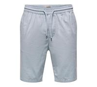 ONLY & SONS Shorts Onsreid Slim 0571 Slub-Pantalones Cortos, Espuma Azul, L Hombres