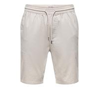 ONLY & SONS Shorts Onsreid Slim 0571 Slub-Pantalones Cortos, Forro Plateado, M Hombres