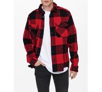 Only & Sons Sobrecamisa de hombre de cuadros. Rojo 3