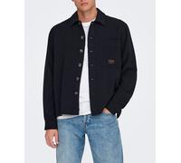 Only & Sons Sobrecamisa vaquera de color liso, regular fit y bolsillo frontal. Negro L