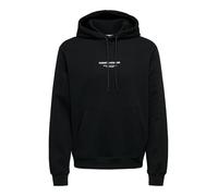 Only & Sons Sudadera con Capucha para Hombre ONSCURATED, Negro, XS