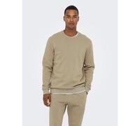 ONLY & SONS Sudadera de cuello redondo Ceres life. Color beige grisáceo
