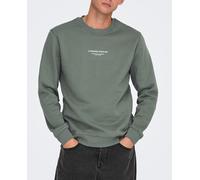 ONLY & SONS Onscurated Reg Crew Neck Sweat Sudadera, Castor Gray, M para Hombre