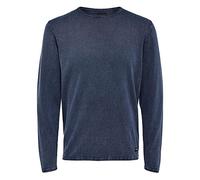 Only & Sons Sudadera Informal para Hombre Diseño Lavado Cuello Redondo Tejido Fino Manga Larga Jersey, Color:Azul, Talla Sudadera:M