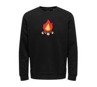 Only & Sons Sudadera 'OLIVER' marrón / amarillo / rojo / negro M marrón / amarillo / rojo / negro