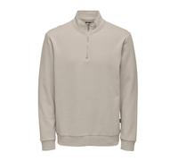 ONLY & SONS Onsceres - Sudadera con Media Cremallera para Hombre, Forro Plateado., XXL
