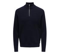 ONLY & SONS Hombre Onsphil REG 12 - Jersey de Punto con Media Cremallera para Hombre, Color Azul Marino, Azul Marino, L