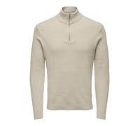 Only & Sons Sweater de Punto Básico con Tejido Fino, Color:Beige-2, Talla Sudadera:M