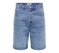 ONLY & SONS Onsfive Baggy LB 9893 PIM Dnm Shorts Vd2 Pantalones Cortos de Jean, Medio De Mezclilla Azul, L Hombres