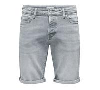 Only & Sons Pantalones Cortos para Hombre, Medium Grey Denim, L