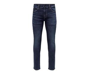 ONLY & SONS Vaqueros Ajustados para Hombre Onsloom Cintura Media Slim Fit Jeans, Dark Blue Denim 22026749, 32W / 32L