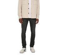 Only & Sons Vaqueros Ajustados para Hombre Onsloom Slim Fit Jeans, Black Denim, 29W / 34L