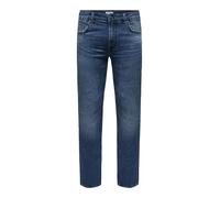 Only & Sons Vaqueros Ajustados para Hombre ONSWEFT de Cintura Media, Corte Normal, Dark Azul Denim, 34W / 30L